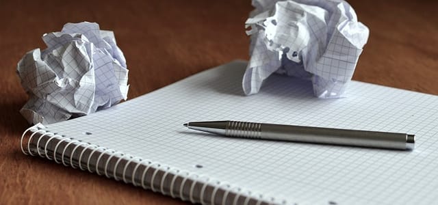 notebook and pencil